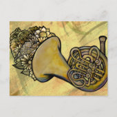 Franse muzieleraar Horn Band Briefkaart (Voorkant)