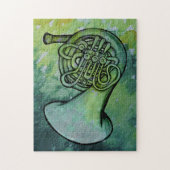 Franse muzieleraar Horn Band Legpuzzel (Verticaal)