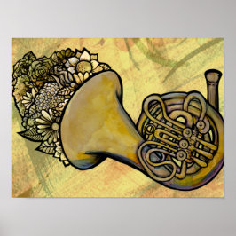 Franse muzieleraar Horn Band Poster