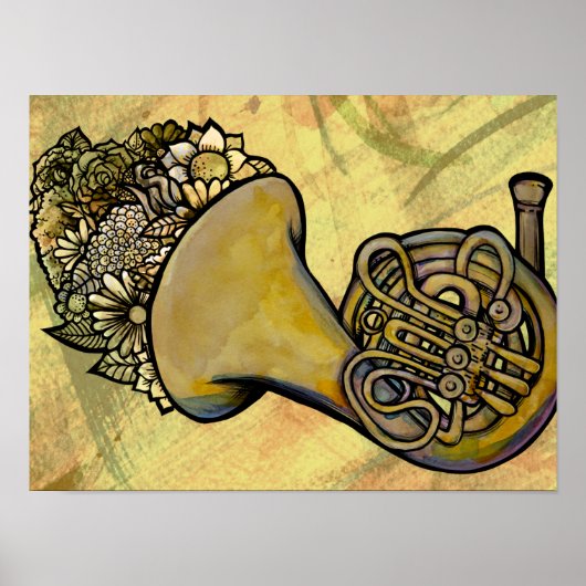 Franse muzieleraar Horn Band Poster (Voorkant)