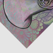 Franse muzieleraar Horn Band Tissuepapier (Detail)