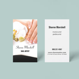 Franse nagels & orchideeën manicure pedicure salon visitekaartje