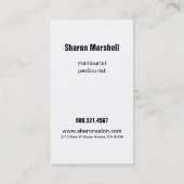 Franse nagels & orchideeën manicure pedicure salon visitekaartje (Achterkant)