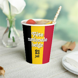 Franse nationale vlag : de Belgische vlag kan koel Papieren Bekers