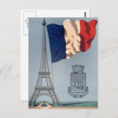  Franse nationale vlag- en oliefabriek Briefkaart (Voorkant / Achterkant)