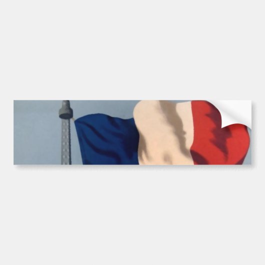  Franse nationale vlag- en oliefabriek Bumpersticker (Voorkant)