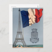  Franse nationale vlag- en oliefabriek Feestdagenkaart (Voorkant / Achterkant)