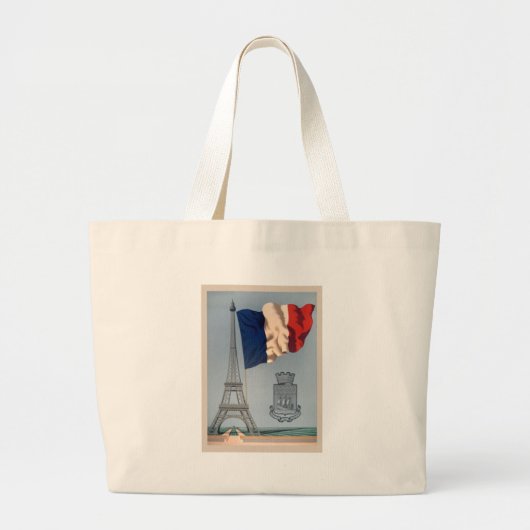 Franse nationale vlag- en oliefabriek Grote Tote Bag (Voorkant)