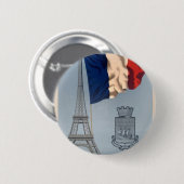  Franse nationale vlag- en oliefabriek Ronde Button 5,7 Cm (Voorkant /achterkant)