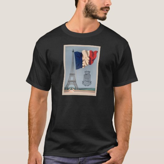  Franse nationale vlag- en oliefabriek T-shirt (Voorkant)