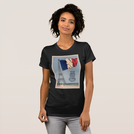 Franse nationale vlag- en oliefabriek T-shirt (Voorkant volledig)