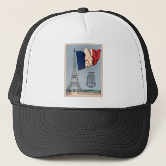  Franse nationale vlag- en oliefabriek Trucker Pet (Voorkant)