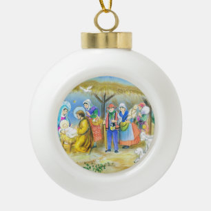 Franse nationaliteitscène Keramische Bal Ornament
