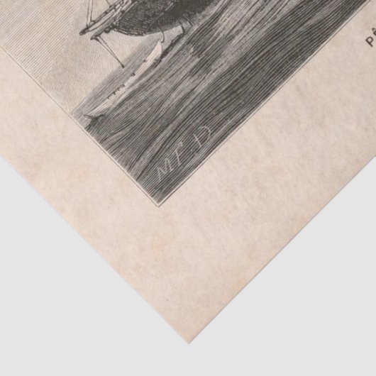  Franse nautische boot Ephemera Decoupage Tissuepapier (Detail)