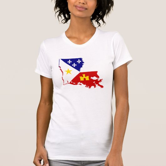 Franse nederzetting Louisiana Acadiana Cajun land T-shirt (Voorkant)