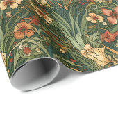 Franse, , nieuwe geïnspireerde wilde bloemen cadeaupapier (Rol Hoek)