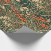 Franse, , nieuwe geïnspireerde wilde bloemen cadeaupapier (Hoek)