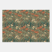 Franse, , nieuwe geïnspireerde wilde bloemen inpakpapier vel (Voorkant 3)