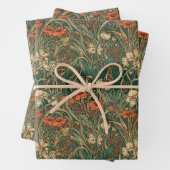 Franse, , nieuwe geïnspireerde wilde bloemen inpakpapier vel (In situ)