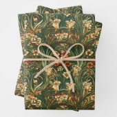 Franse, , nieuwe geïnspireerde wilde bloemen inpakpapier vel (In situ)