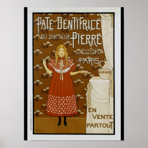 Franse nieuwe tandpasta poster