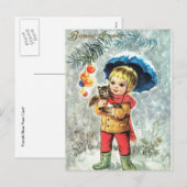 Franse nieuwjaarskaart feestdagenkaart (Voorkant / Achterkant)