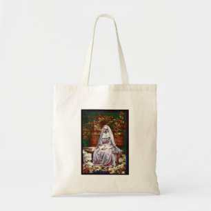 Franse non in de tuin van het denkbeeld tote bag