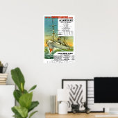  FRANSE OCEAAN-VERVOERSPOSTER POSTER (Thuiskantoor)