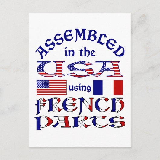 Franse Onderdelen Briefkaart (Voorkant)