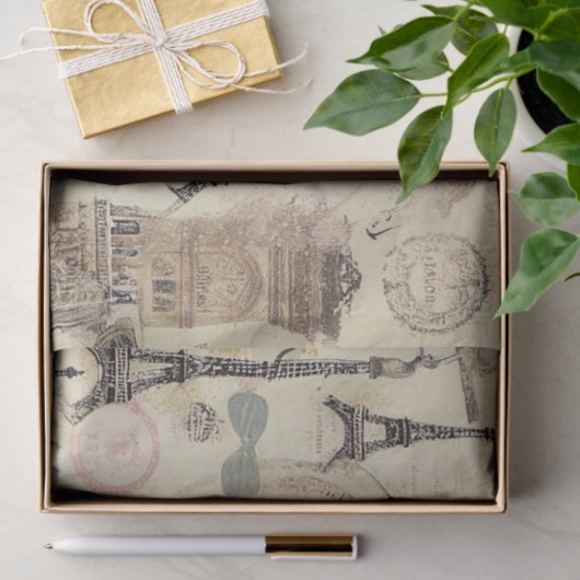  Franse ontkoppeling van de Effiel Tower Tissuepapier (Geschenk)