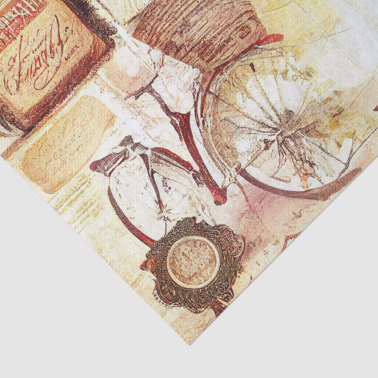 Franse ontkoppeling van Effiel Tower Bike Tissuepapier (Detail)