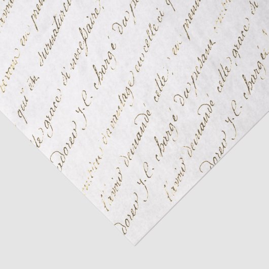 Franse  ontkoppeling van handschrift met handschri tissuepapier (Detail)