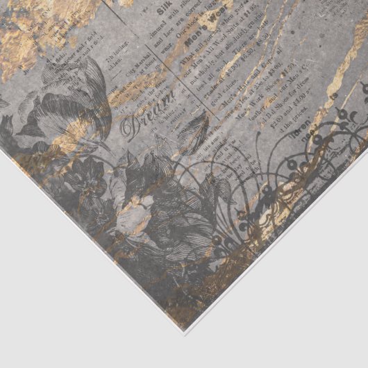 Franse ontkoppeling van marmer tissuepapier (Detail)