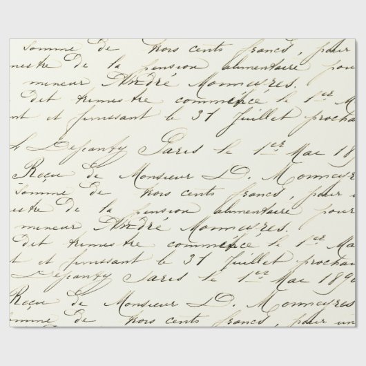 Franse ontkoppeling van script cadeaupapier (Vlak)