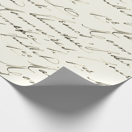 Franse ontkoppeling van script cadeaupapier (Hoek)