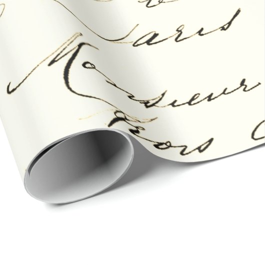 Franse  ontkoppeling van script cadeaupapier (Rol Hoek)