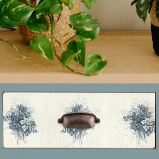  Franse ontleding van Floral Blue en White Tissuepapier