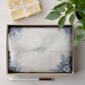  Franse ontleding van Floral Blue en White Tissuepapier (Geschenk)