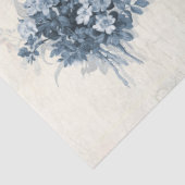  Franse ontleding van Floral Blue en White Tissuepapier (Detail)