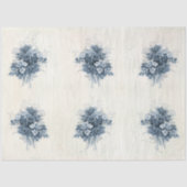  Franse ontleding van Floral Blue en White Tissuepapier (Voorkant)