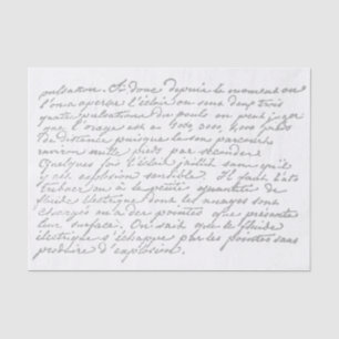 Franse  ontleding van Script Tissuepapier