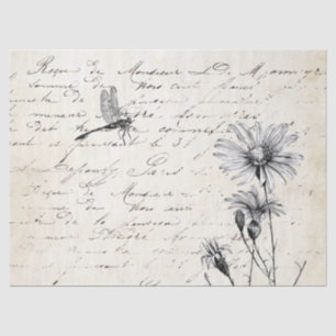 Franse ontlepagina Wilde bloem Tissuepapier