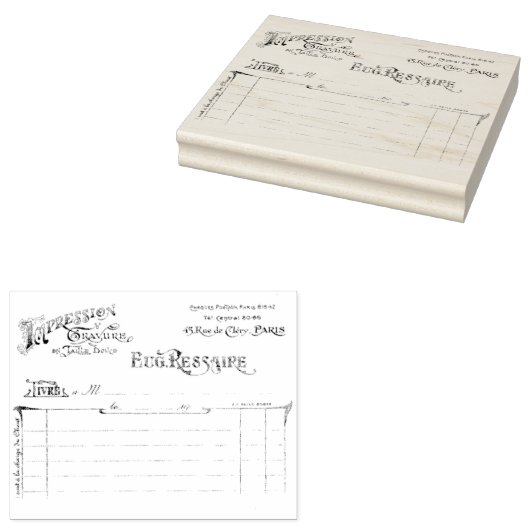 Franse Ontvangststempel  Rubber Stempel (Gestempeld)