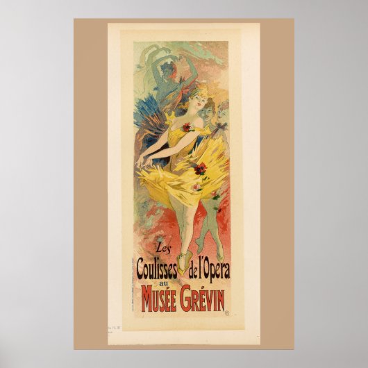  Franse opera ballet coulisses de l'opera Poster (Voorkant)