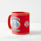 Franse Opera Coffee & Chicory Mok (Voorkant links)