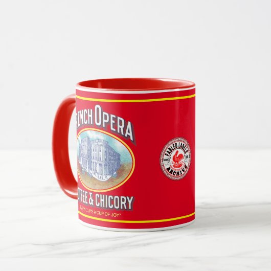 Franse Opera Coffee & Chicory Mok (Voorkant links)