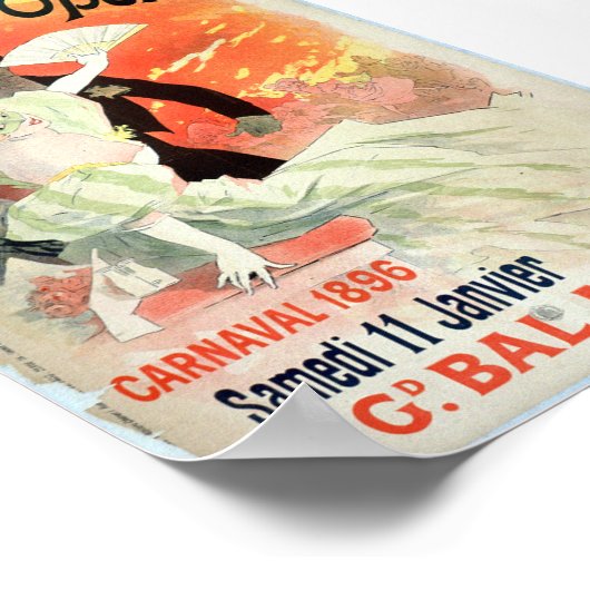 Franse opera gemaskerd bal  stijl poster (Hoek)