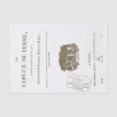 Franse opera Illustrated Title Page Tissuepapier (Voorkant)