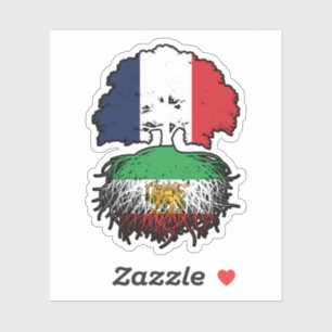 Franse Opvoeding Iraanse Wortels Leeuw en Zon Sticker