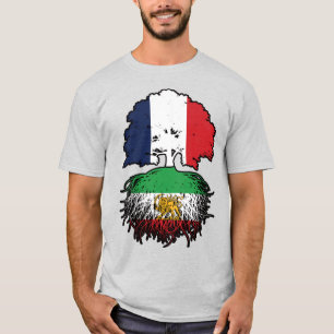 Franse Opvoeding Iraanse Wortels Leeuw en Zon T-shirt